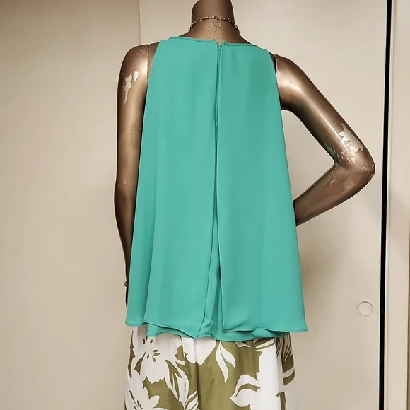 Audrey & Celine Layered Chiffon Blouse Size XL - Picture 3 of 4